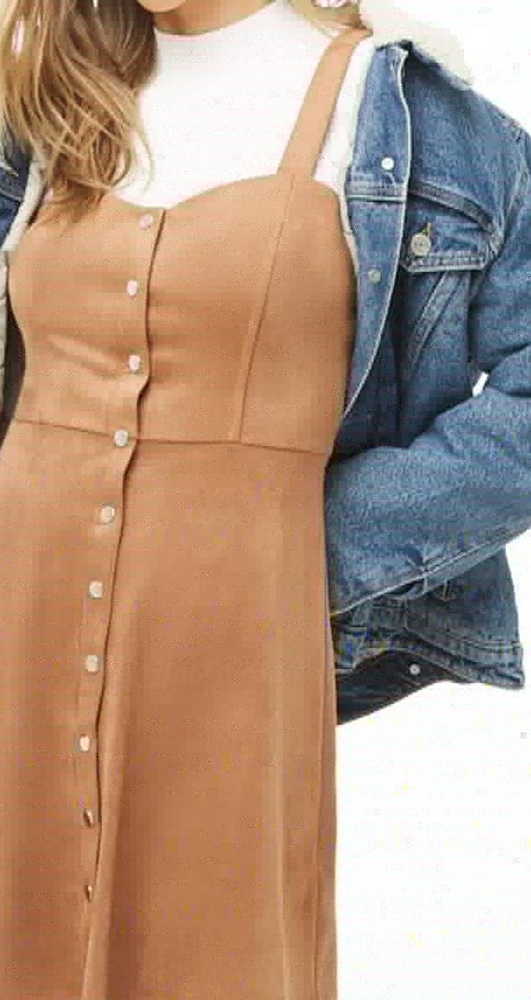 Faux Suede Dress